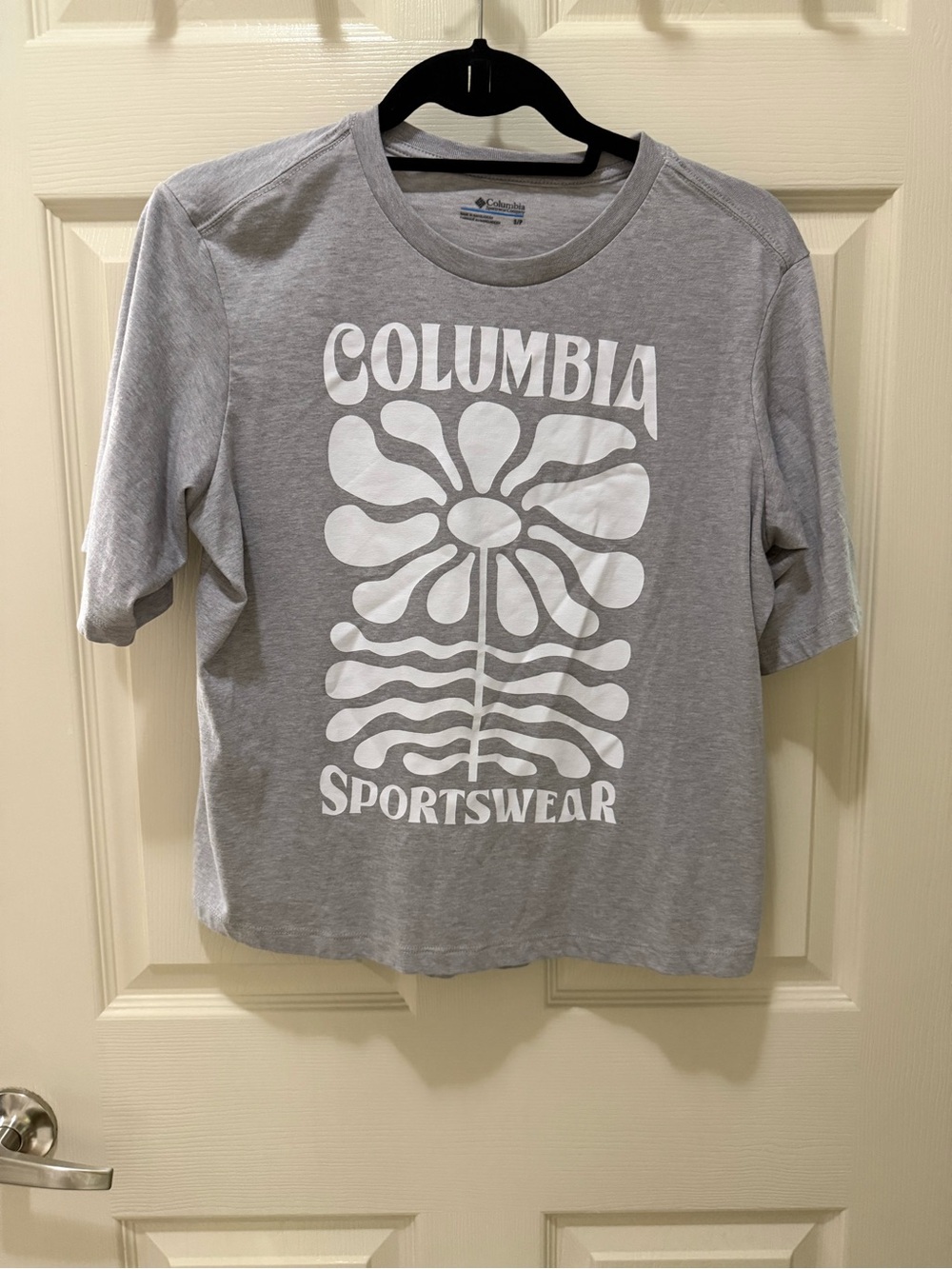 Columbia Gray Tee with White Floral Graphic